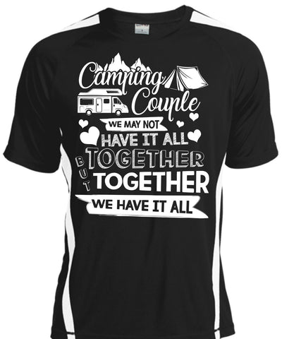 A black t-shirt with the shopify logo