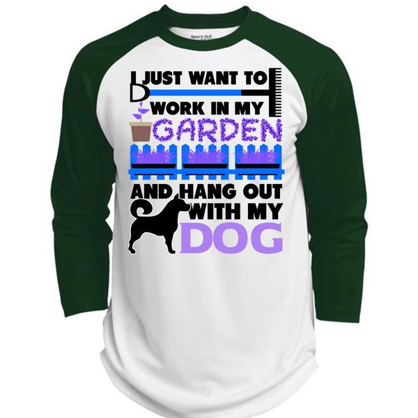 Hang Out With My Dog T Shirt, I Love Gardening T Shirt, Awesome T-Shirts  (Polyester Game Baseball Jersey)