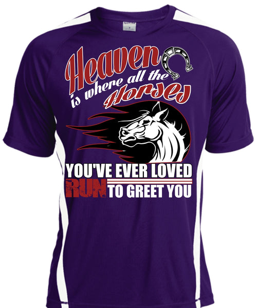 Heaven Is Where All The Horses T Shirt, Run To Greet You T Shirt, Cool Shirt