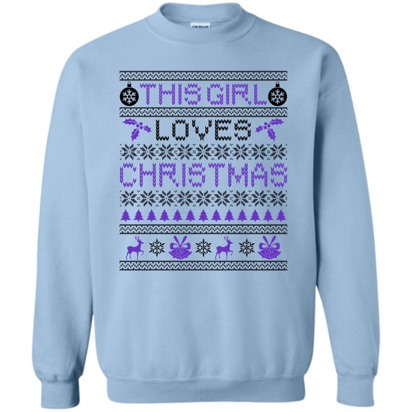 Awesome Merry Christmas T Shirt, This Girl Loves Christmas Sweatshirt