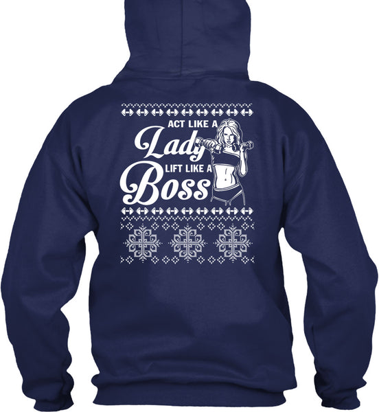 Active Like A Lady Lift Like A Boss T Shirt, This Girl Loves Christmas T Shirt