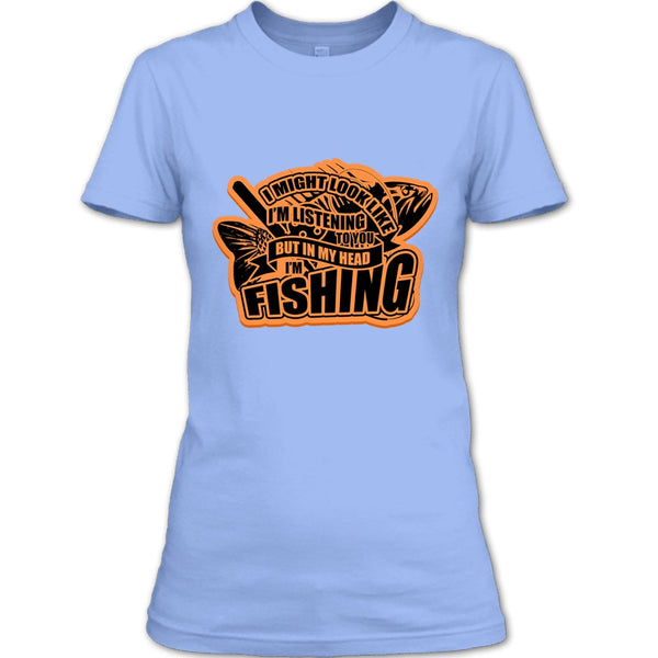 In My Head I'm Fishing T Shirt, Coolest Fishing T Shirt