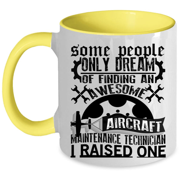 Cool Job Title Coffee Mug, Aircraft Maintenance Technician Accent Mug