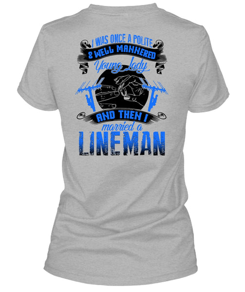 I Married A Lineman T Shirt, I Love Lineman T Shirt