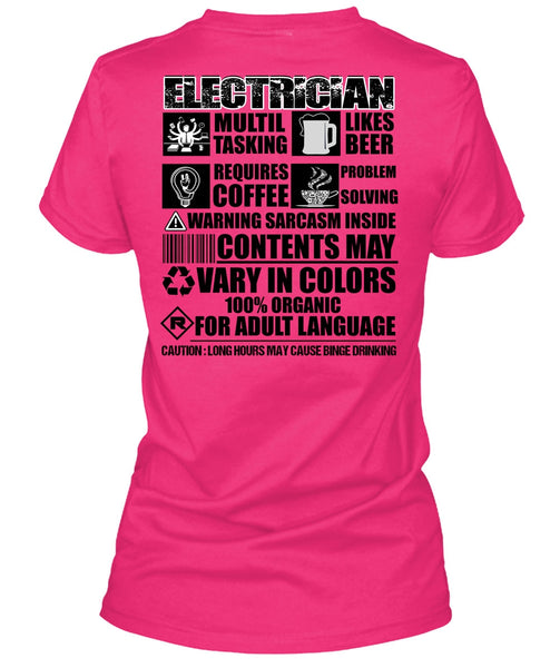 Electrician Multi-tasking T Shirt, I Love Electrician T Shirt
