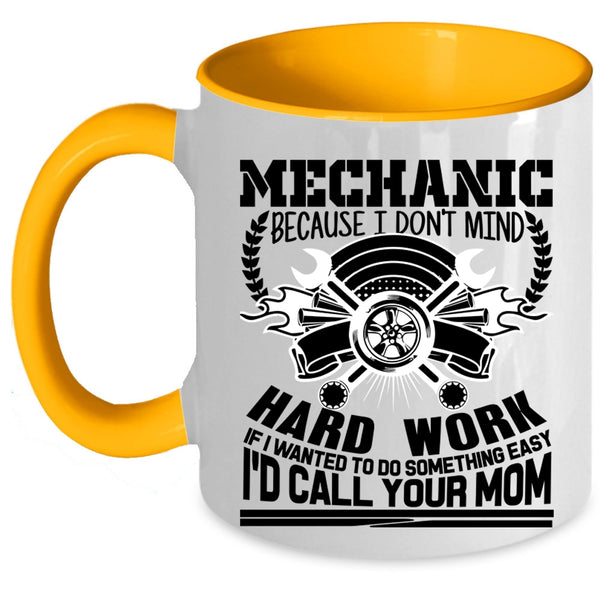 Cute Mechanics Coffee Mug, Mechanic Accent Mug