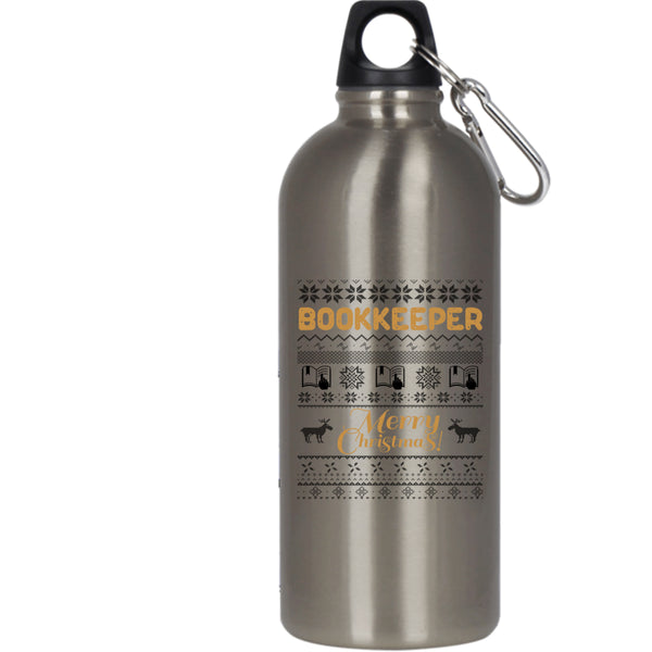 Bookkeeper 20 oz Stainless Steel Bottle,Merry Christmas Outdoor Sports Water Bottle