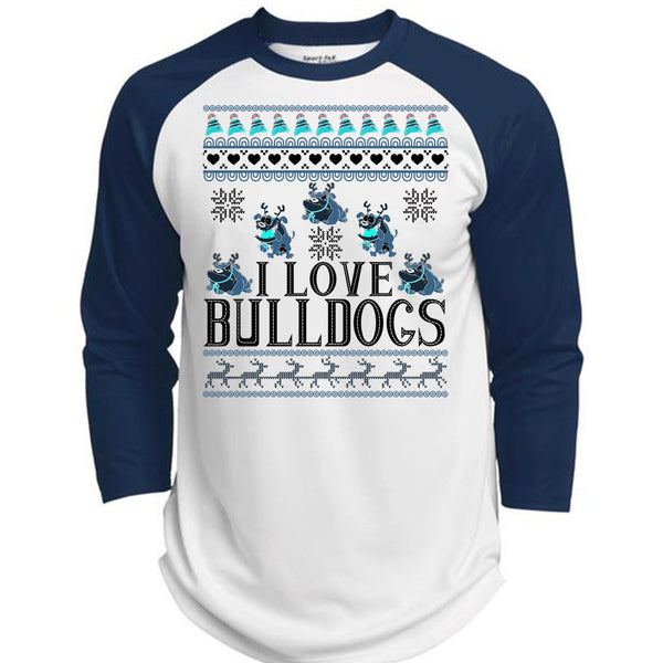 I Love Bulldogs T Shirt, My Favorite T Shirt, Awesome T-Shirts  (Polyester Game Baseball Jersey)