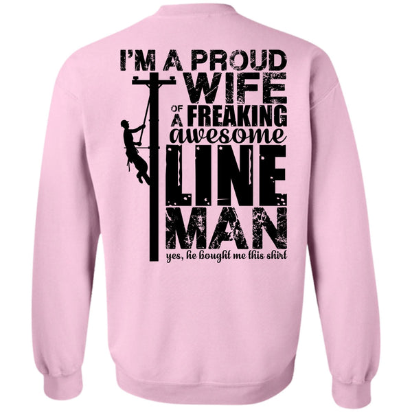 I Love Lineman T Shirt, I'm A Proud Wife Sweatshirt