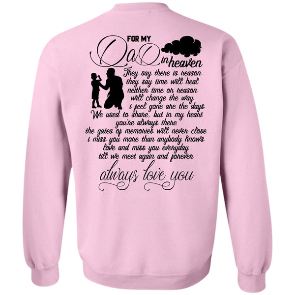 I Love Dad T Shirt, For My Dad In Heaven Sweatshirt