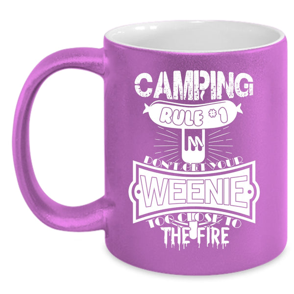 Camping Rule Coffee Mug, Funny Gift For Camper Coffee Cup