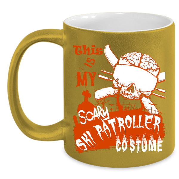 This is My Scary Ski Patroller Costume Coffee Mug, Halloween Coffee Cup