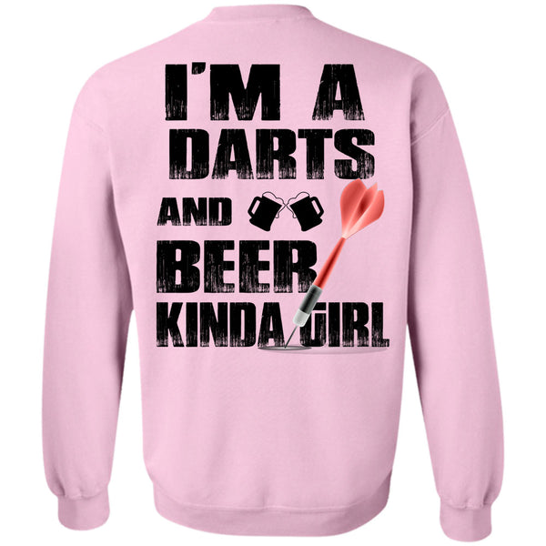 Being A Drinker T Shirt, I'm A Darts And Beer Kinda Girl Sweatshirt