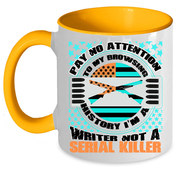 Cool American Flag Coffee Mug, I'm A Writer Accent Mug