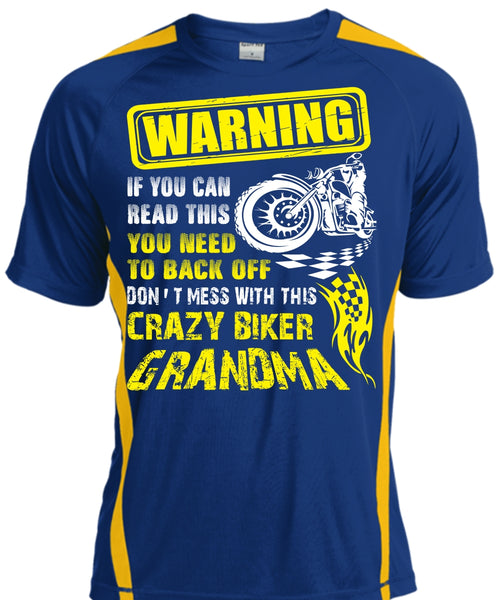 Don't Mess With This Crazy Biker Grandma T Shirt, Sport T Shirt