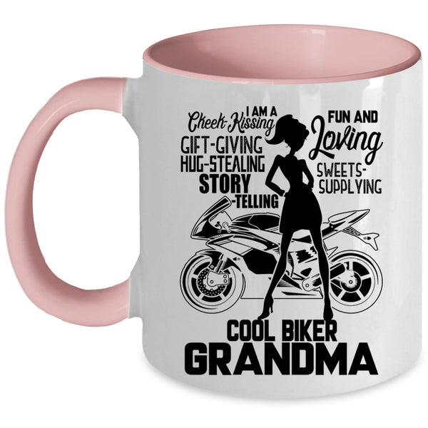 Cool Biker Grandma Coffee Mug, I Am A Cool Biker Grandma Accent Mug