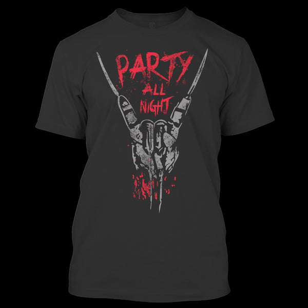 A black t-shirt with the shopify logo