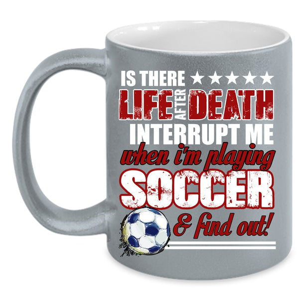 I'm Playing Soccer Coffee Mug, Cute Gift For Soccer Player Coffee Cup