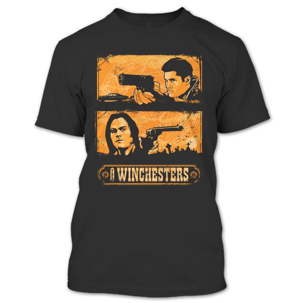 A black t-shirt with the shopify logo