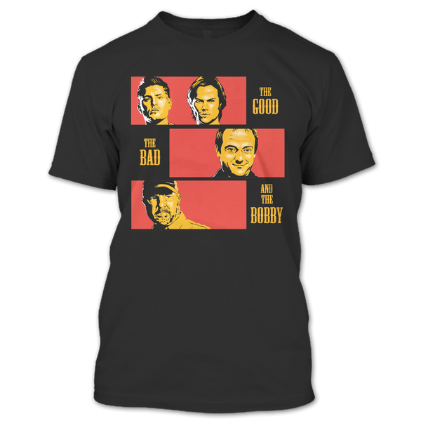 A black t-shirt with the shopify logo