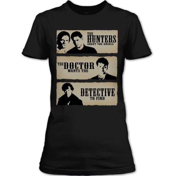 A black t-shirt with the shopify logo