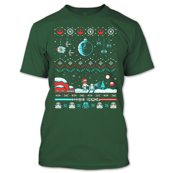 A black t-shirt with the shopify logo