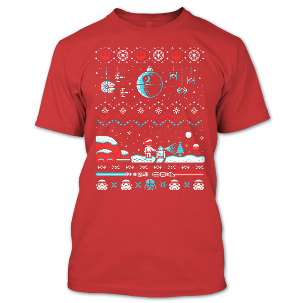 A black t-shirt with the shopify logo