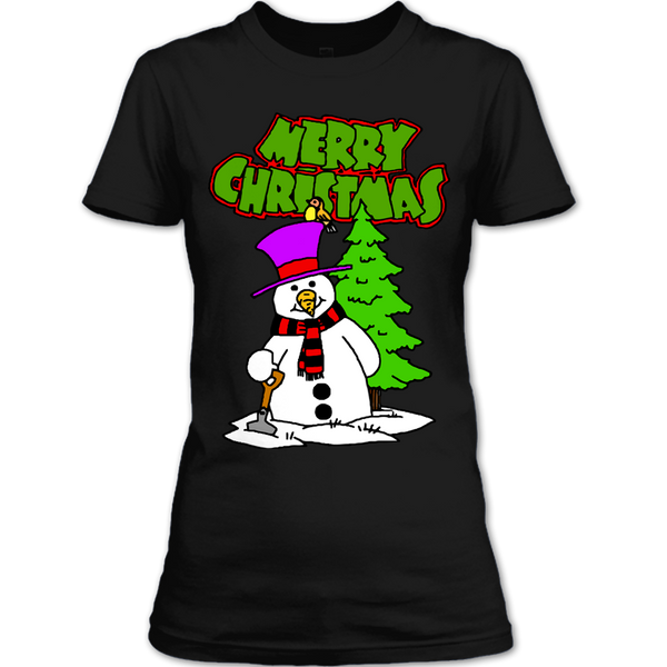 A black t-shirt with the shopify logo