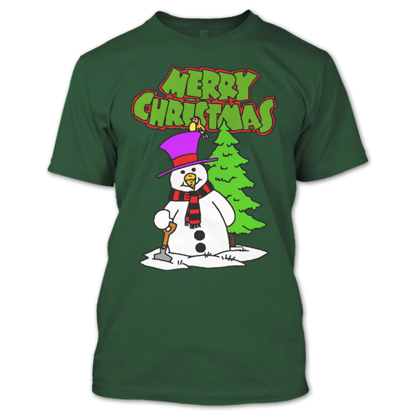 A black t-shirt with the shopify logo