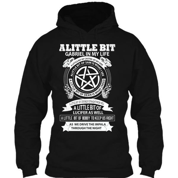 A black t-shirt with the shopify logo