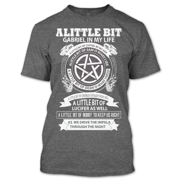 A black t-shirt with the shopify logo