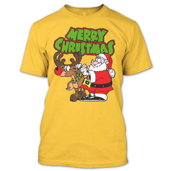 A black t-shirt with the shopify logo