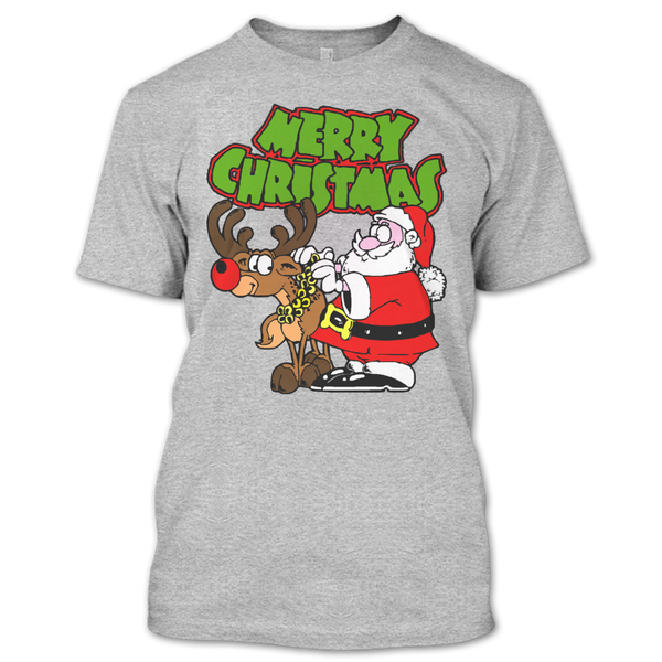 A black t-shirt with the shopify logo