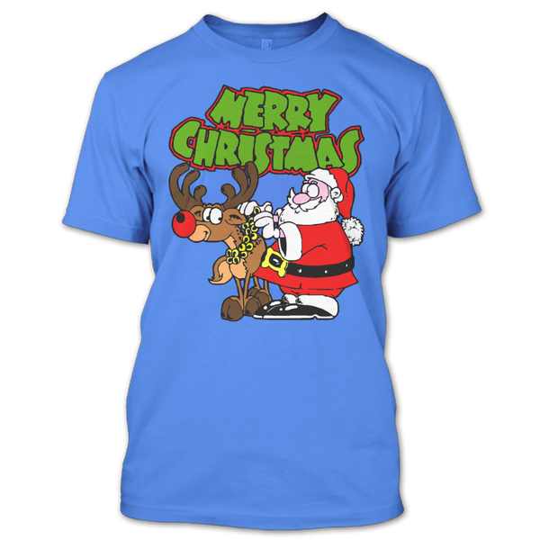 A black t-shirt with the shopify logo