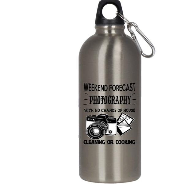 Weekend Forecast Photography 20 oz Stainless Steel Bottle,Cool Gift For Photographer Outdoor Sports Water Bottle