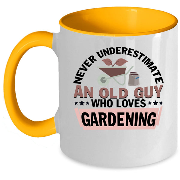 Cute Grandpa Coffee Mug, An Old Guy Loves Gardening Accent Mug