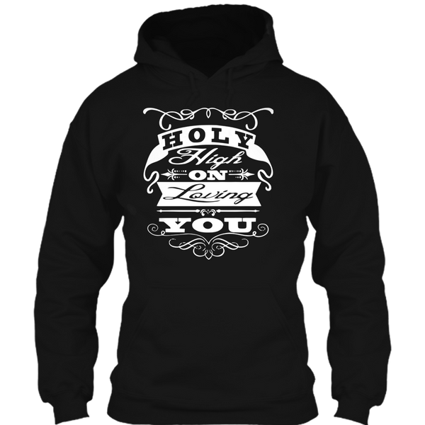 A black t-shirt with the shopify logo