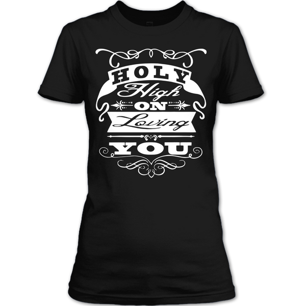 A black t-shirt with the shopify logo