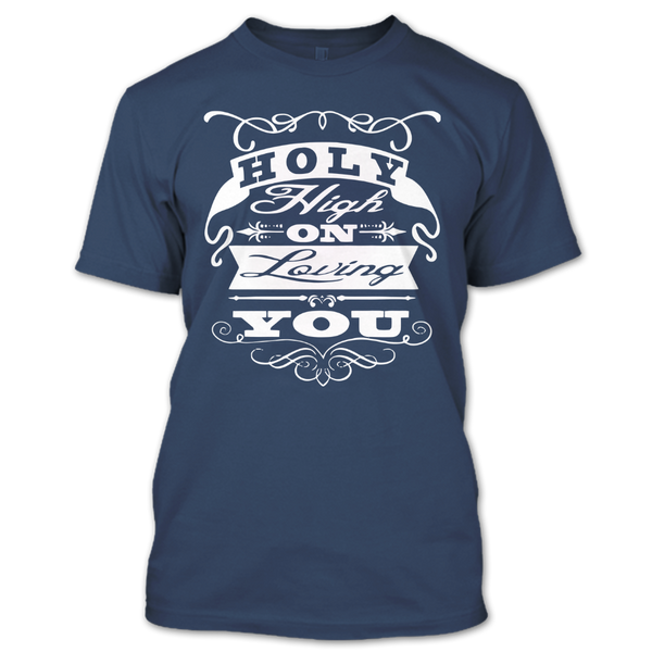 A black t-shirt with the shopify logo