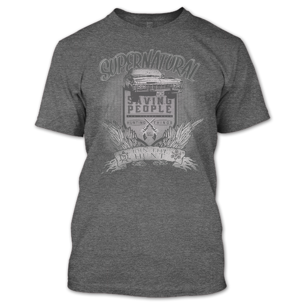 A black t-shirt with the shopify logo