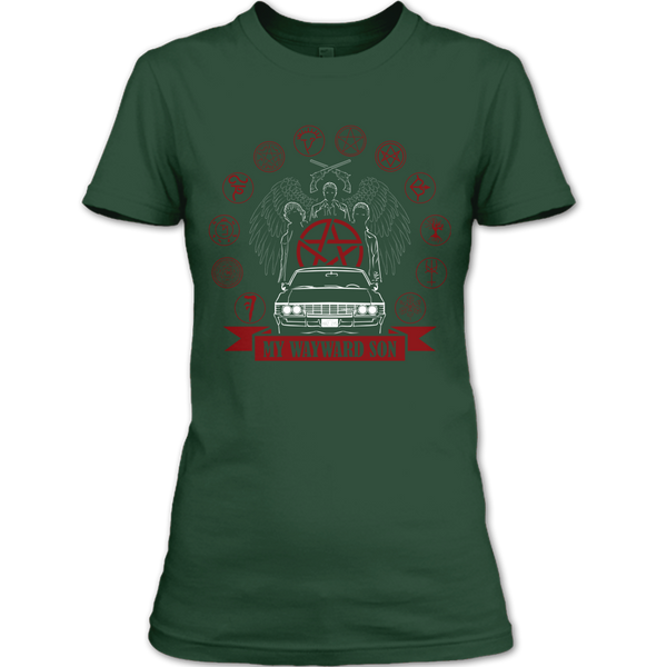 A black t-shirt with the shopify logo