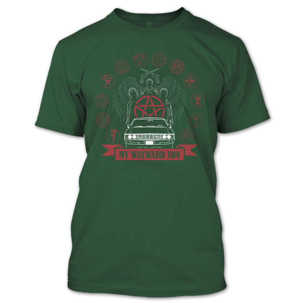 A black t-shirt with the shopify logo