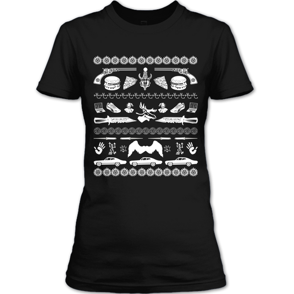 A black t-shirt with the shopify logo