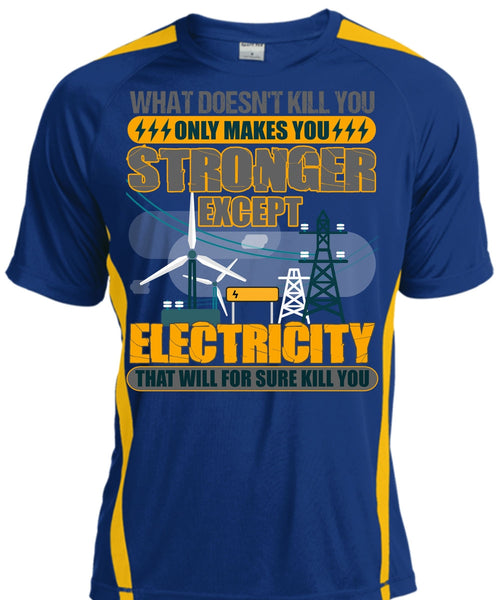 Stronger Except Electricity T Shirt, I Love Electrician T Shirt, Cool Shirt