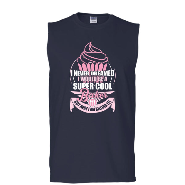 I'd Be A Cool Baker T Shirt, Coolest Baker Tank Top (Men's Cotton Sleeveless)