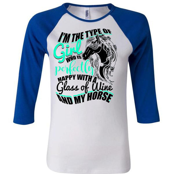 Glass Of Wine And My Horse T Shirt, I Love Horse T Shirt, Awesome T-Shirts