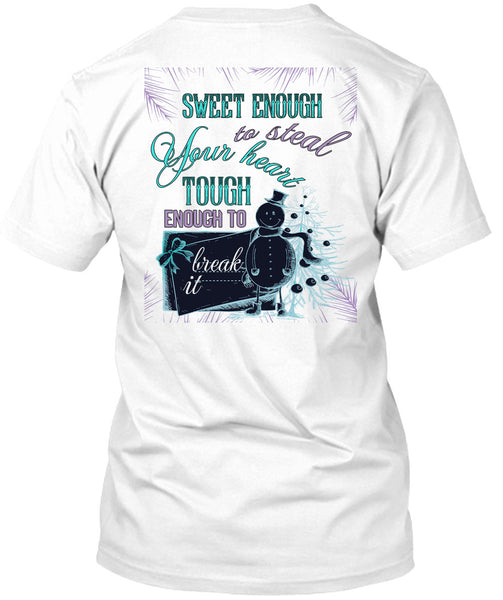 A black t-shirt with the shopify logo