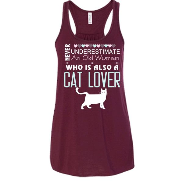 Never Underestimate An Old Woman Shirt, Who Is Also A Cat Lover Shirt
