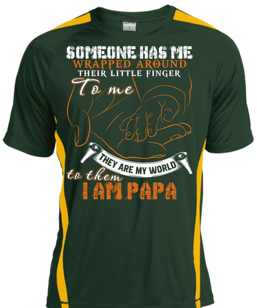 I Am Papa T Shirt, They Are My World T Shirt, Cool Shirt