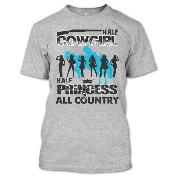 Half Cowgirl T Shirt, All Country T Shirt